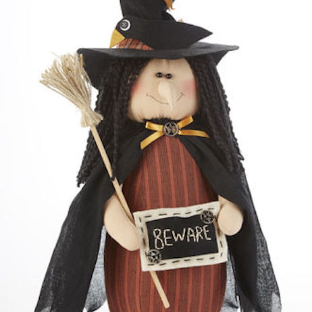 Beware WITCH WITH BROOM   New - Picture 3 of 7